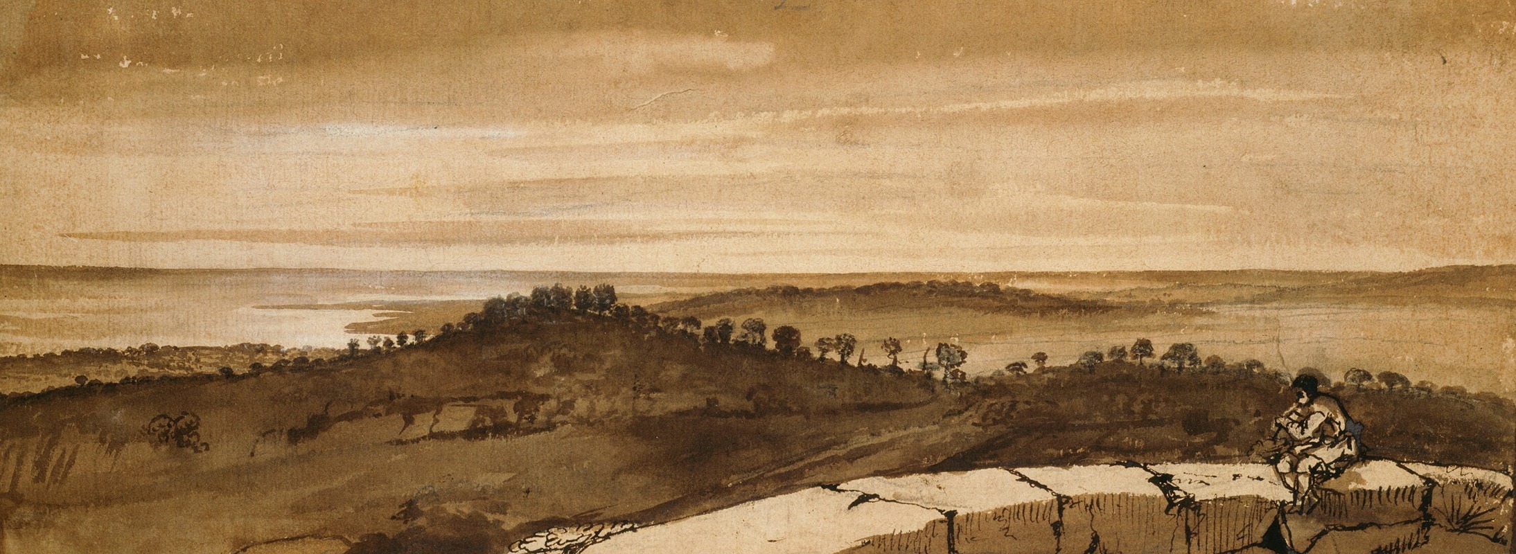 Panorama from the Sasso by Клод Лоррен, 1649-1655 — digital art print download