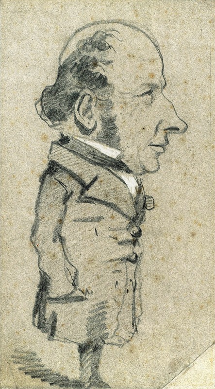Caricature of Eugène Marcel by Клод Моне, 1855 — digital art print download