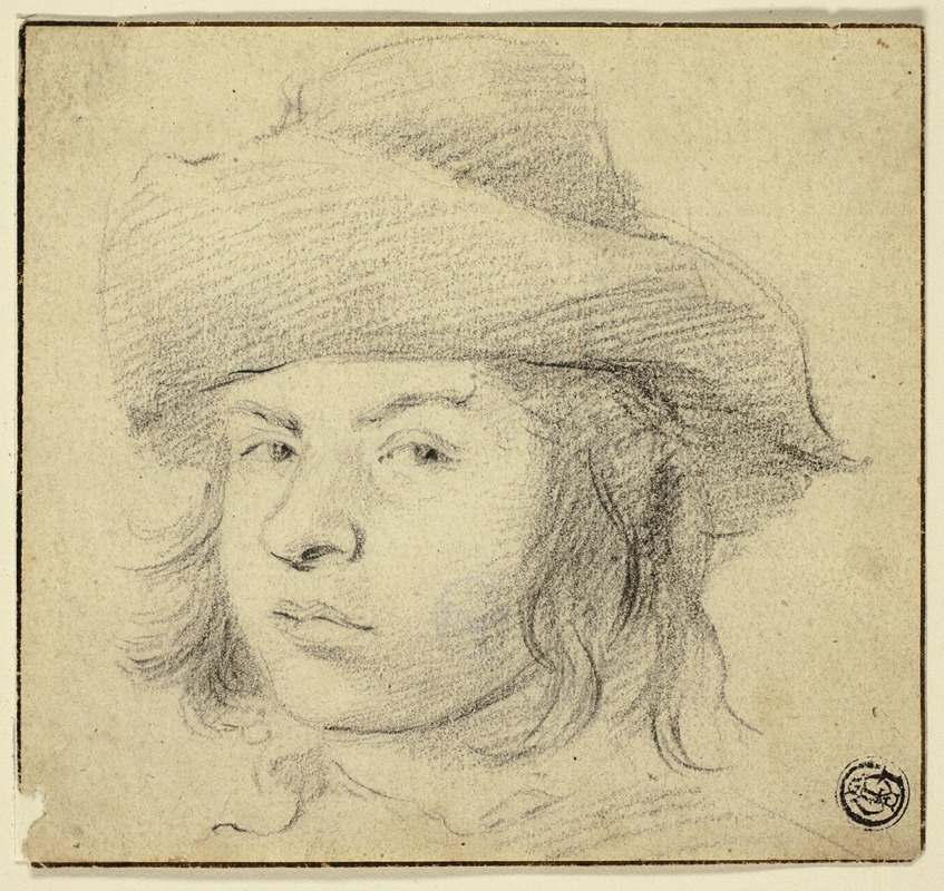 Bust of Young Man with Hat by Cornelis Visscher — digital art print download