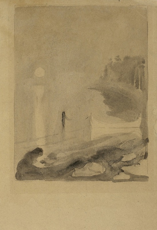 A Boat Tied to a Pier — Edvard Munch