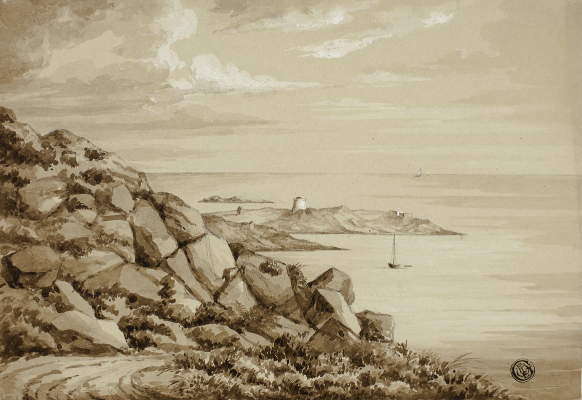 Dalkey Island by Элизабета Мюррей, 1843 — digital art print download