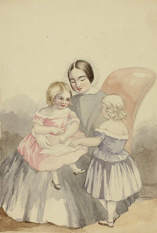 Hugh and Florence, Ashford by Элизабета Мюррей, 1848 — digital art print download