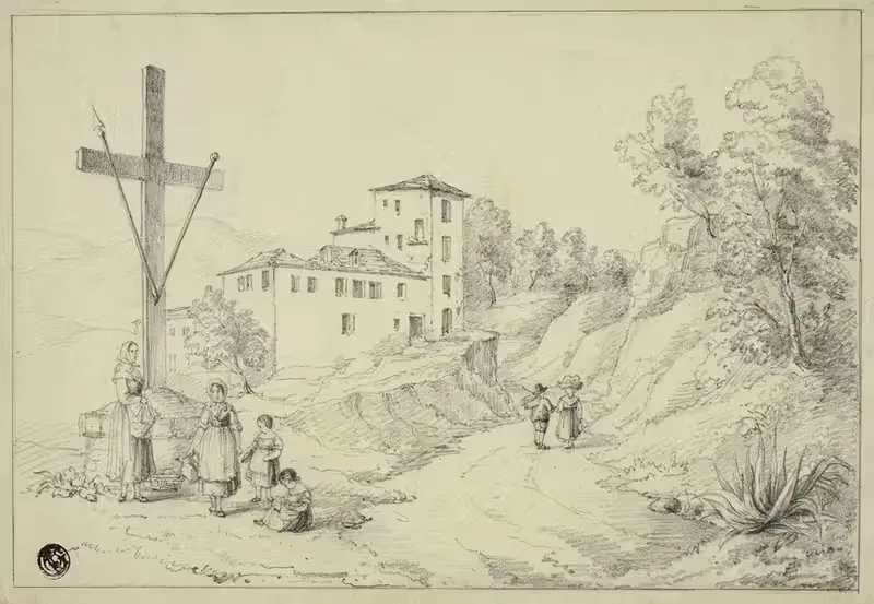 По пути из Валь-Оскуро в Ниццу by Элизабета Мюррей, 1842 — digital art print download