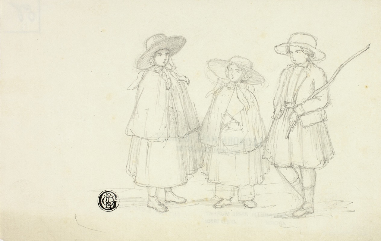 Three Little Girls by Элизабета Мюррей — digital art print download