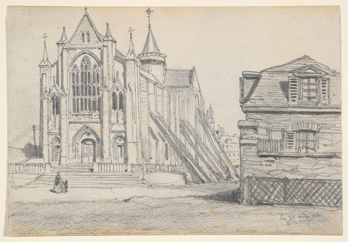View of a Church — Émile Frédéric Nicolle