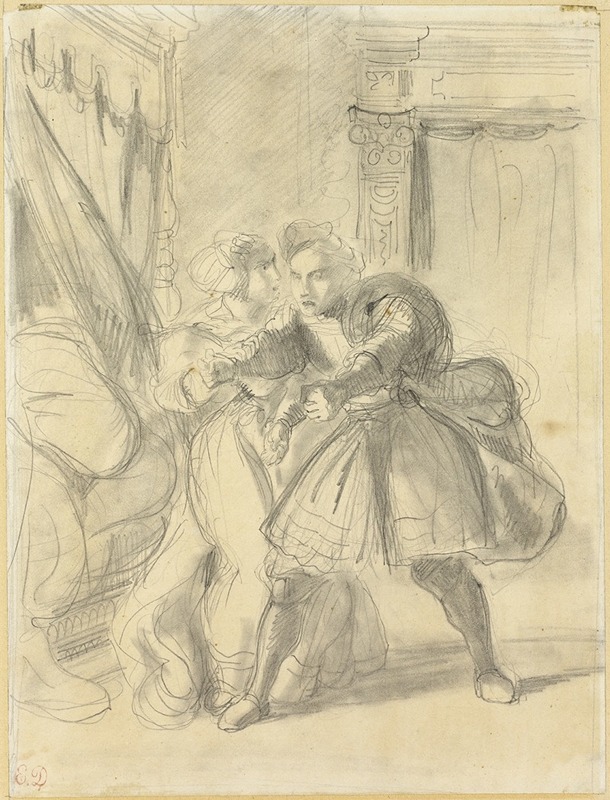 Study by Эжен Делакруа, 1836-1843 — digital art print download