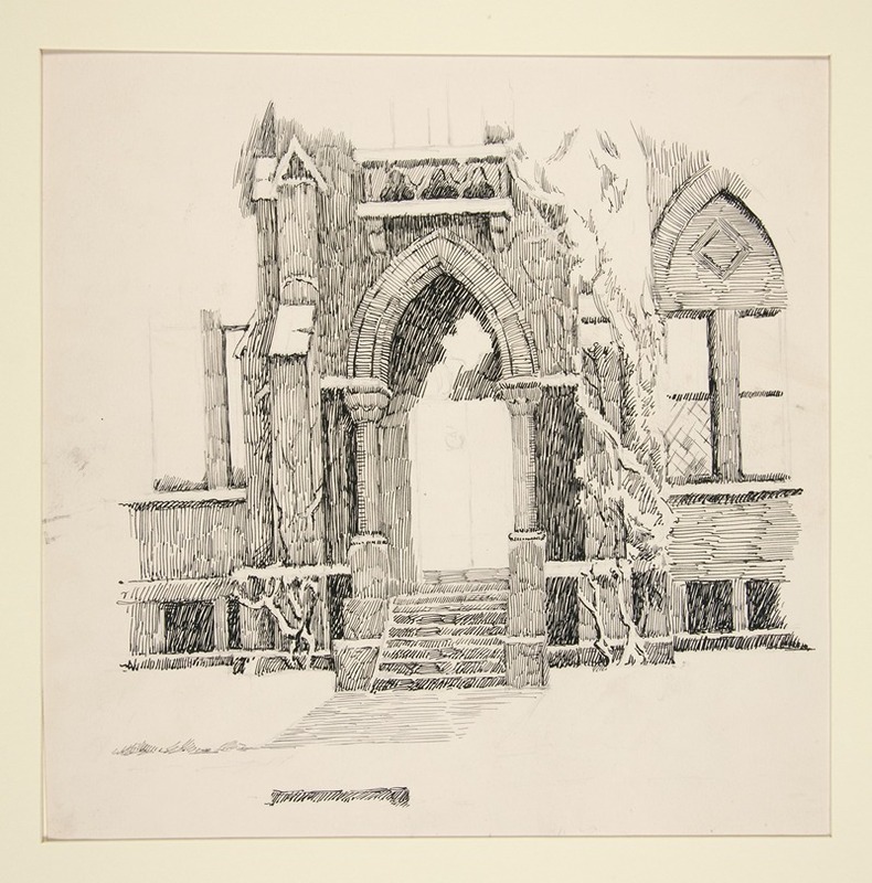 Corner of Library, Yale Art School — George H. Langzettel
