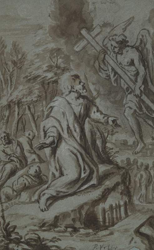 Christ in Gethsemane by Петер ван Линт — digital art print download
