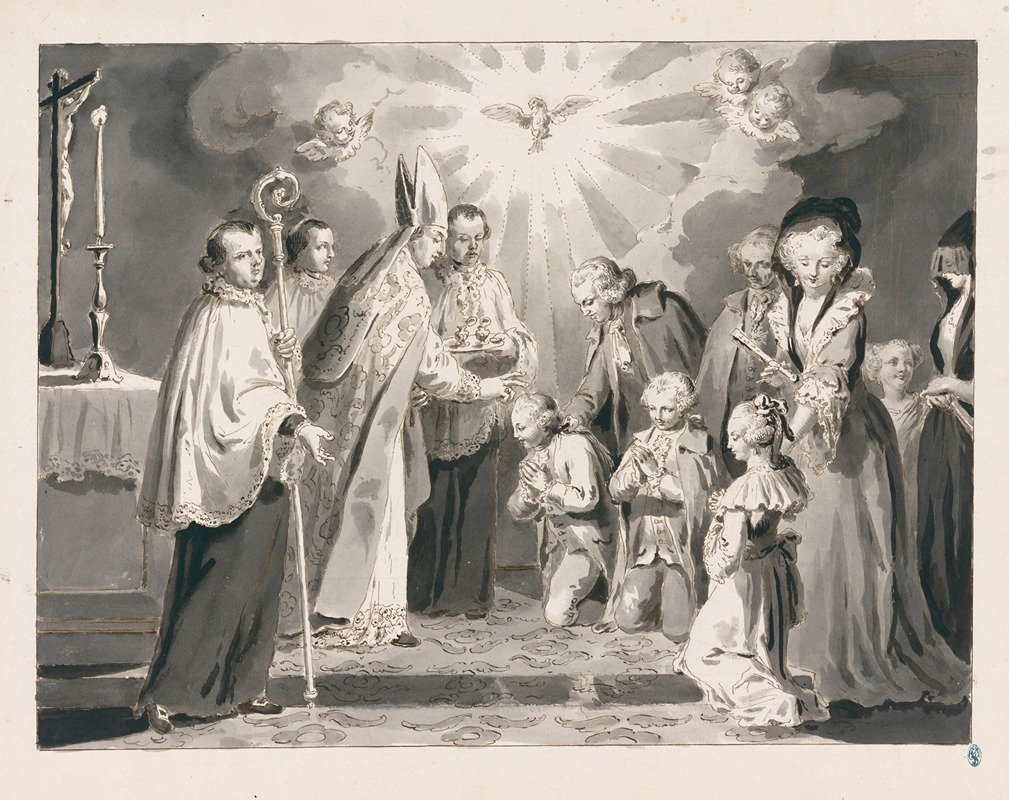 Confirmation from The Seven Sacraments by Pietro Antonio Novelli, 1769 — digital art print download