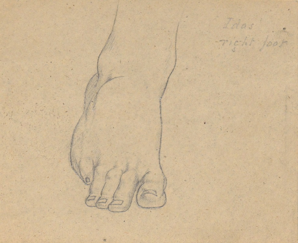 Study for the Judgment of Jupiter (Idas, right foot) — Samuel Finley Breese Morse