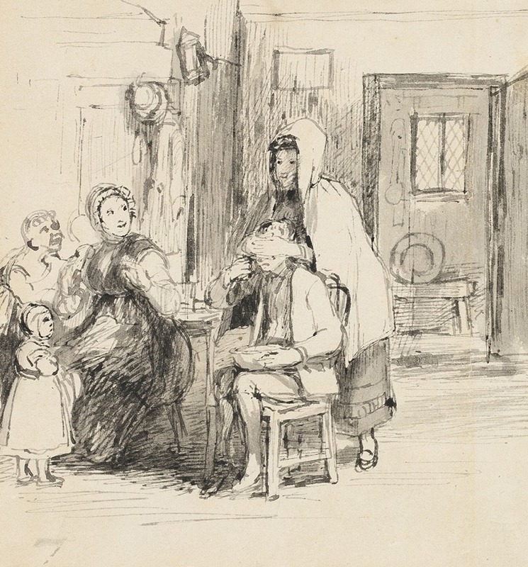 Guess My Name by Sir David Wilkie, c. 1821 — digital art print download