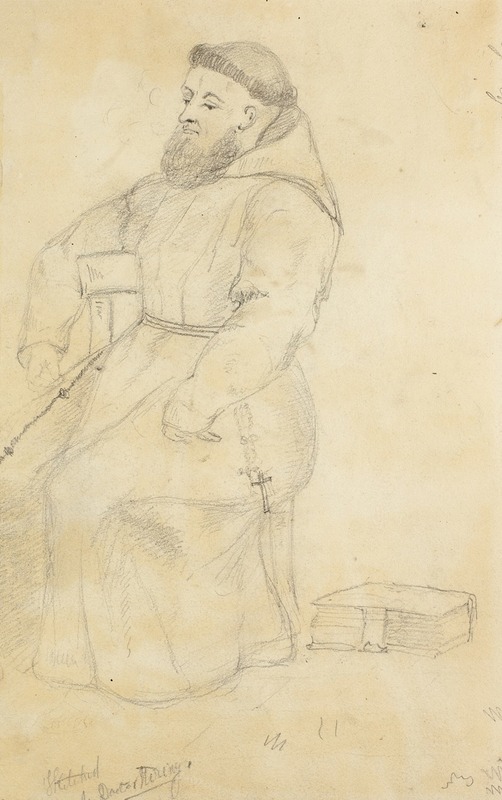 Seated Friar by Сэр Эдвин Генри Ландсир, 1840 — digital art print download