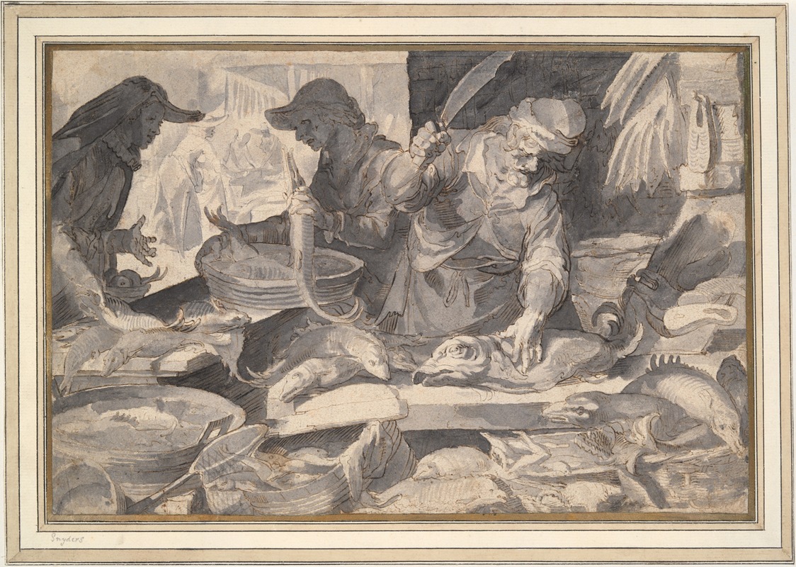 Fish Market by After Joachim Anthonisz Wtewael — digital art print download