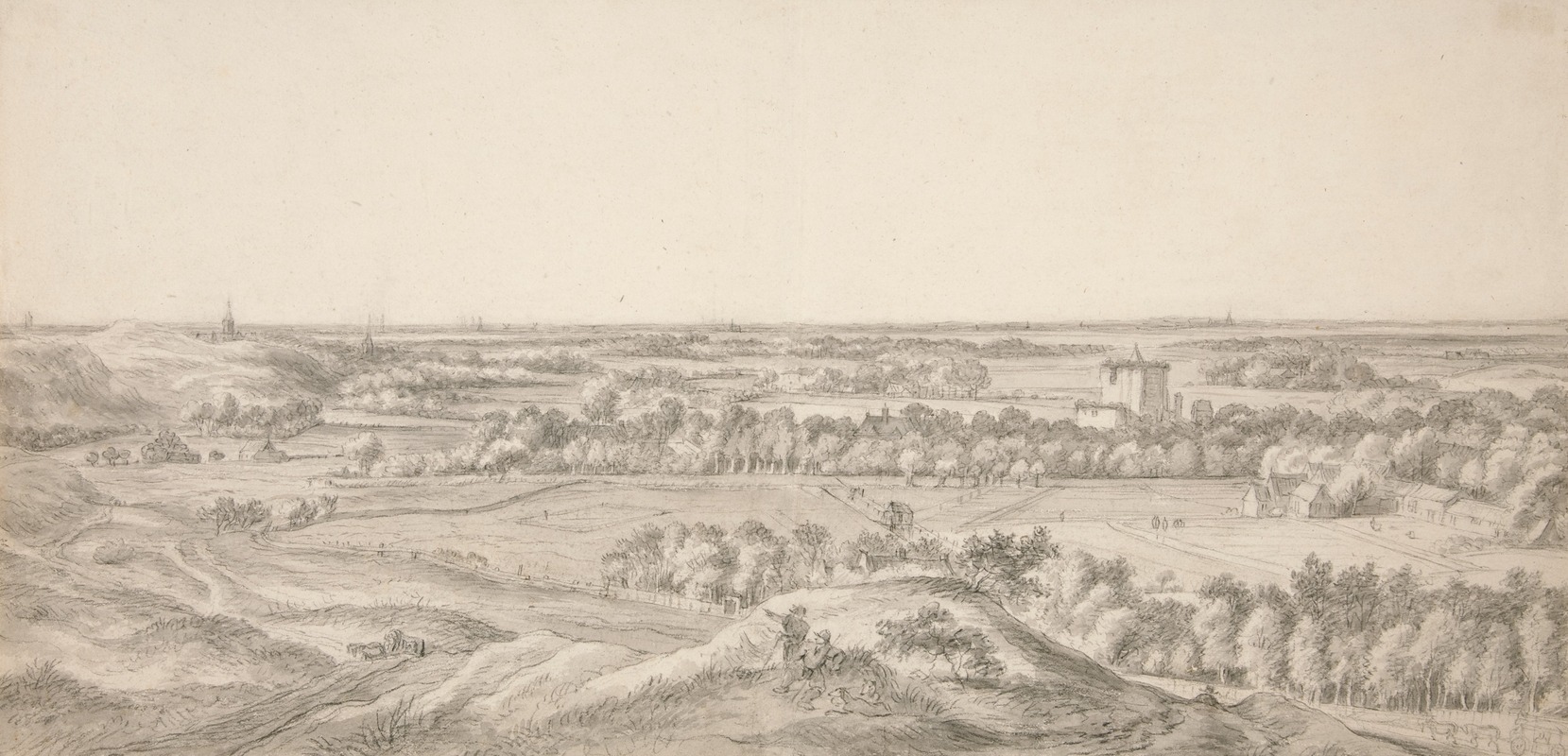 Landscape; The Dunes near Harlem — Antonie Waterloo
