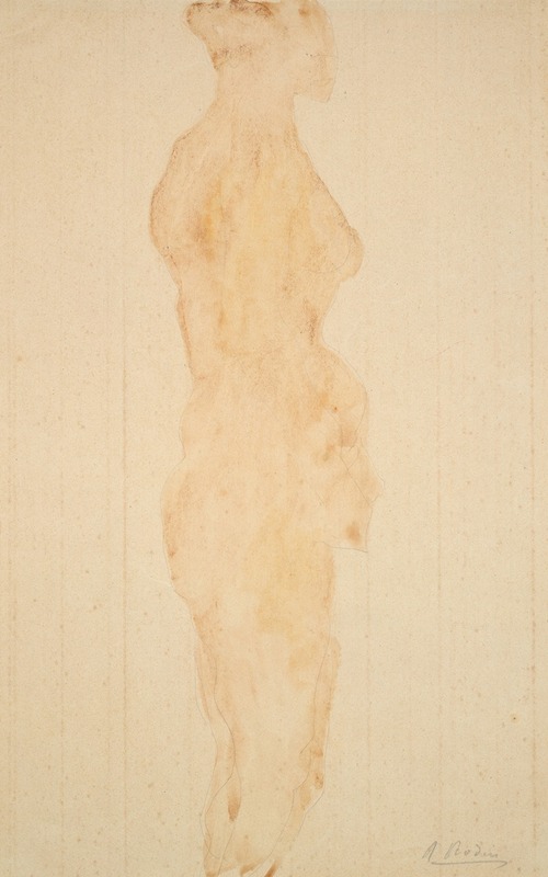 Nude Standing, Side View by Огюст Роден — digital art print download