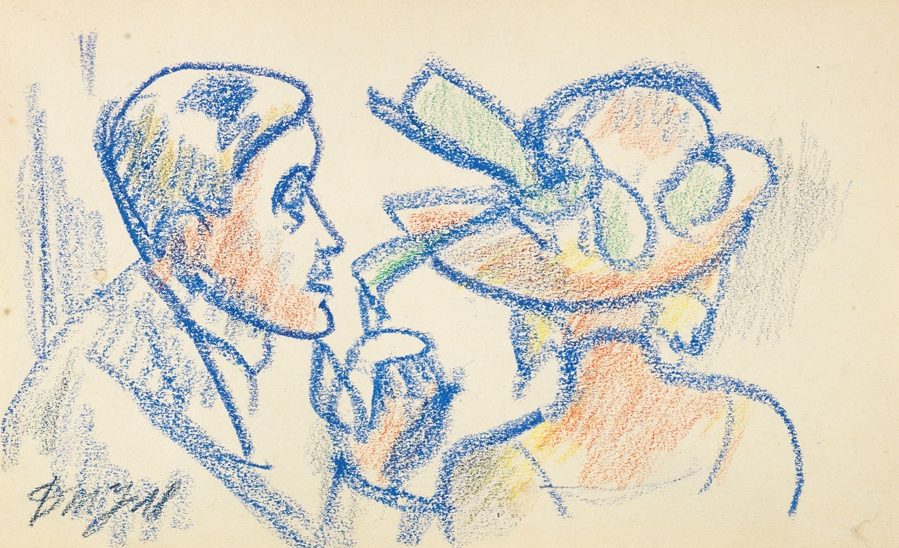 Paar im Gespräch by Dorothea Maetzel-Johannsen, 1918 — digital art print download