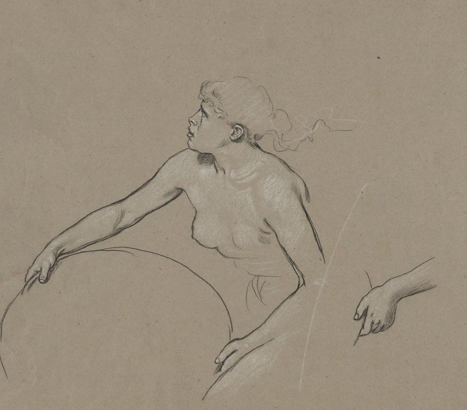 Studies for Figure of Spring by Элиху Веддер — digital art print download