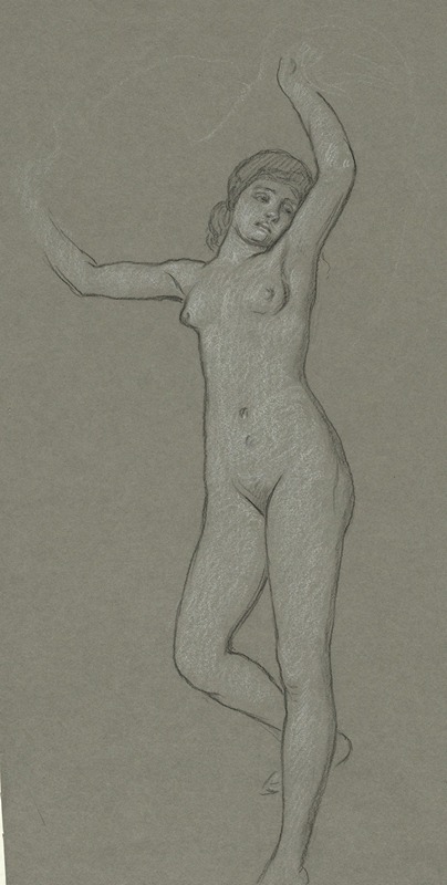 Study for Figure of Luna by Элиху Веддер — digital art print download