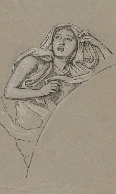 Study for Figure to right of Luna — Elihu Vedder