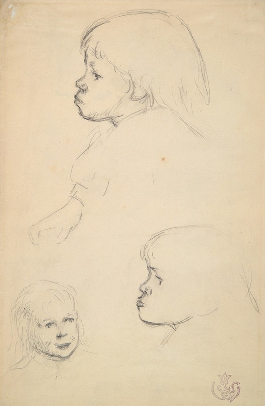 Studies of a Child by Клод Эмиль Шюффенекер — digital art print download
