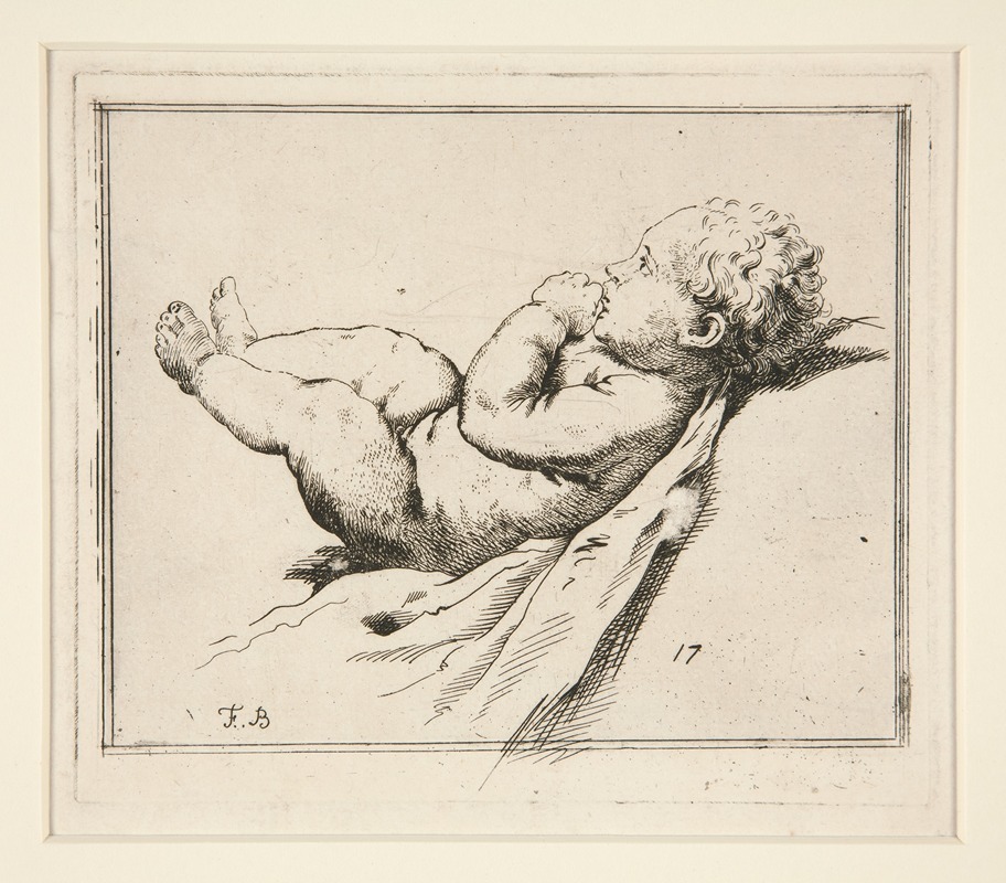 Naked Infant by Франческо Бартолоззи, 1791 — digital art print download