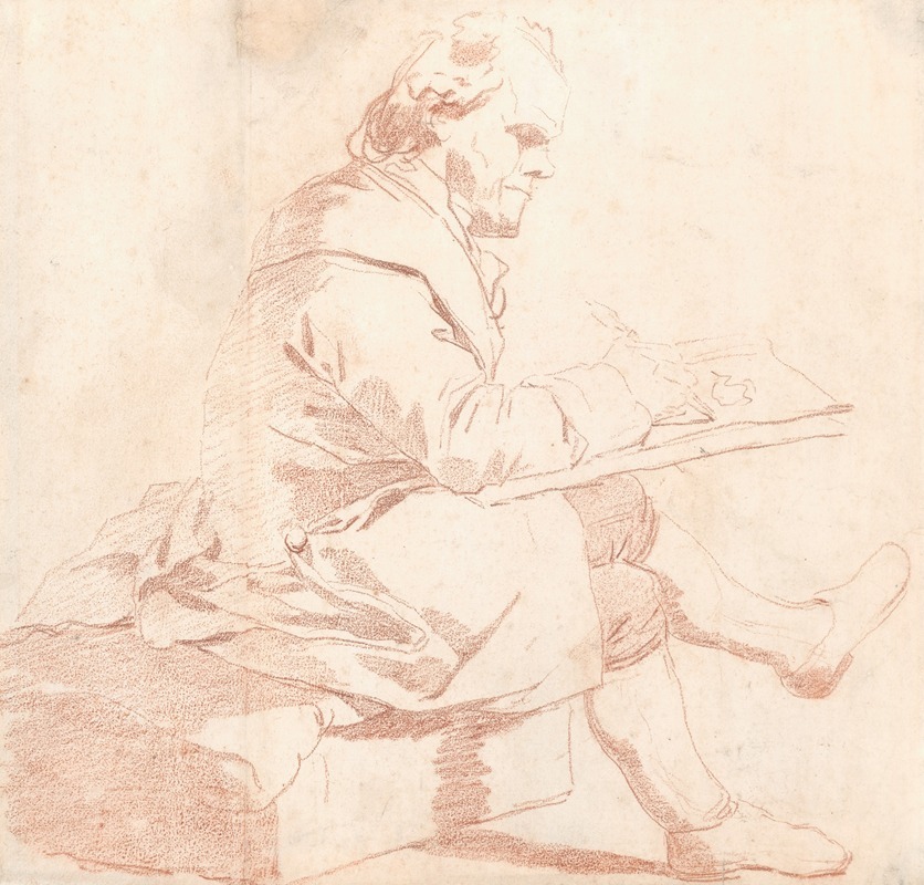 An Artist Sketching by Франсуа-Анри Винсент — digital art print download