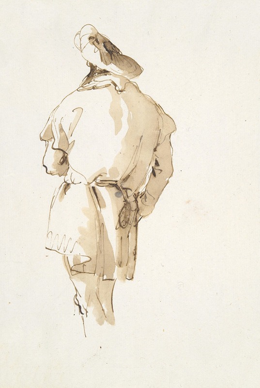 Standing male figure seen from behind — Джованни Баттиста Тьеполо