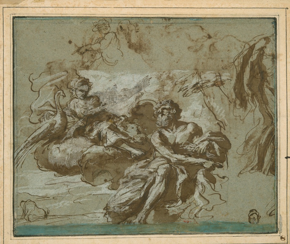 Jupiter, Juno, and Io by Джироламо Троппа — digital art print download