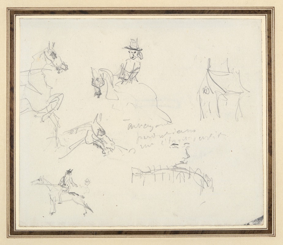 Sketchbook Page by Henri de Toulouse-Lautrec — digital art print download