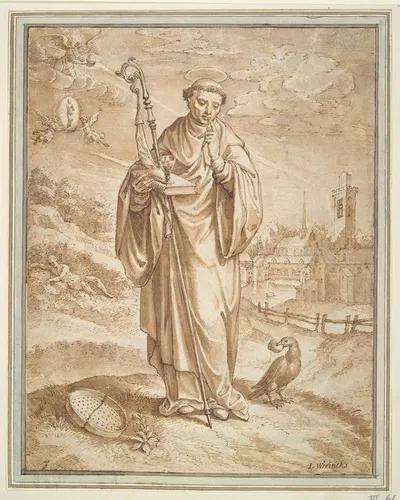 Saint Benedict by Hieronymus Wierix — digital art print download