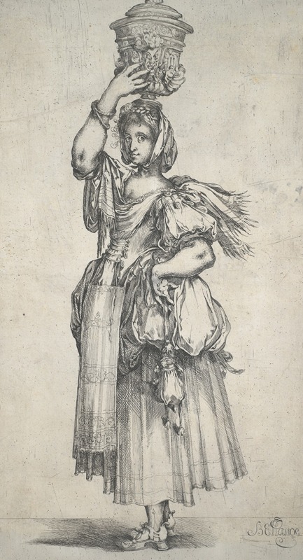 Jardinière au vase by Jacques Bellange — digital art print download