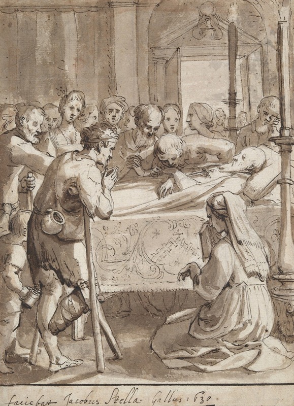 St. Philip visiting a hospital by Жак Стелла, 1630 — digital art print download