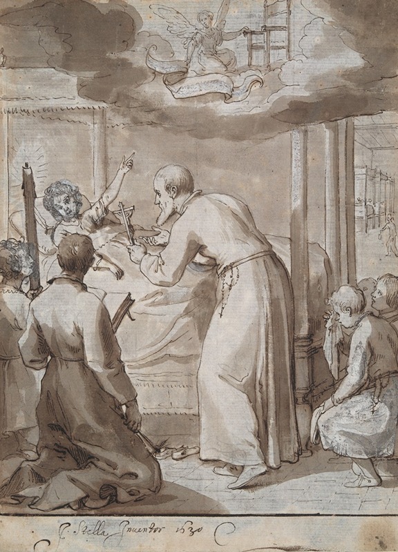 St. Philip visiting a hospital by Жак Стелла, 1630 — digital art print download