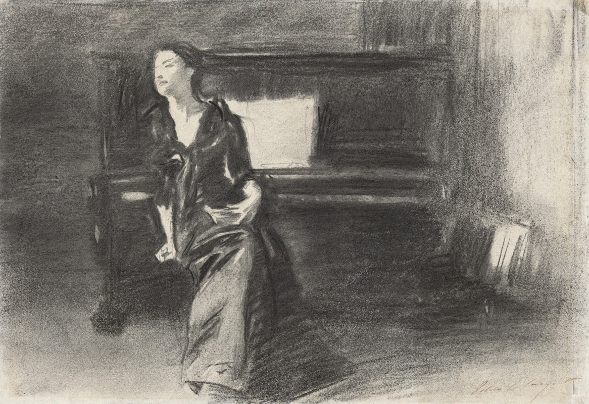 Lady at the Piano by Джон Сингер Сарджент — digital art print download