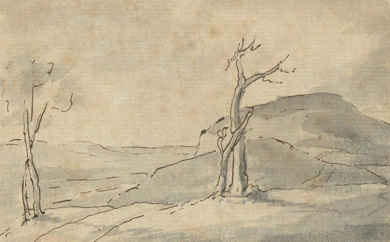 View of West Mountain by Джон Трамбулл — digital art print download