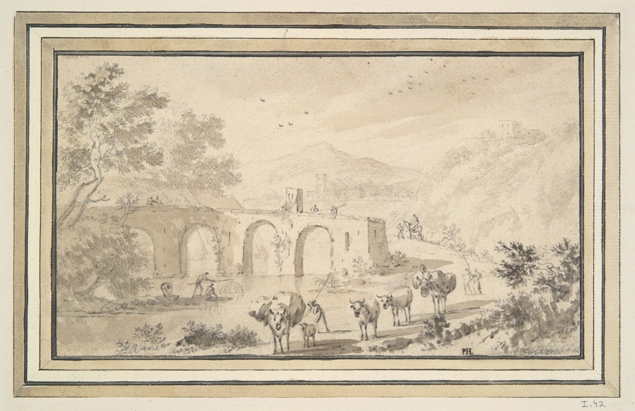 Bridge in Italy by Lambert van der Straaten — digital art print download