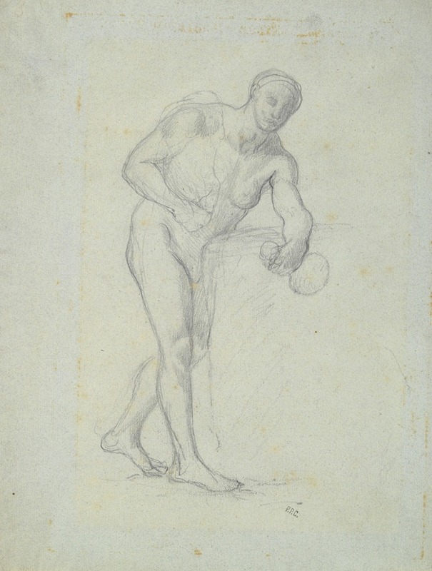Nude Figure with a Flask by Пьер Пюви де Шаванн — digital art print download