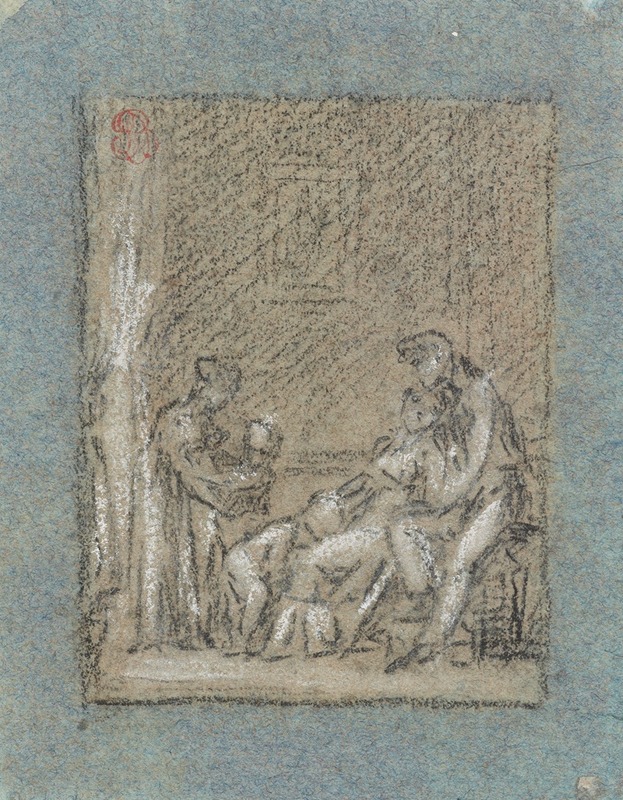 Study for Une Famille dans la désolation by Пьер-Поль Прудон — digital art print download
