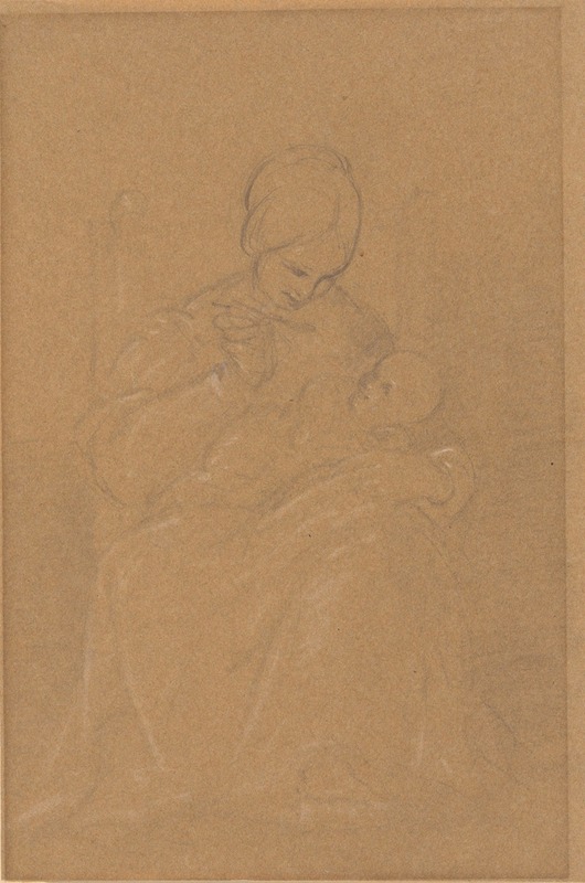 Mother and Child by Роберт Уолтер Уир — digital art print download