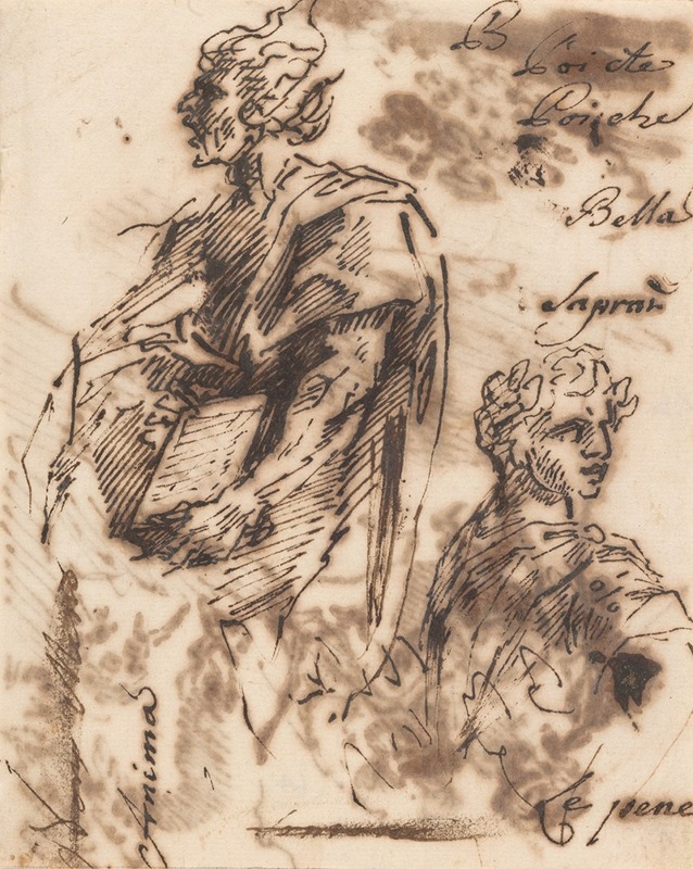 Drawings of Classical Figures by Сальватор Роза — digital art print download