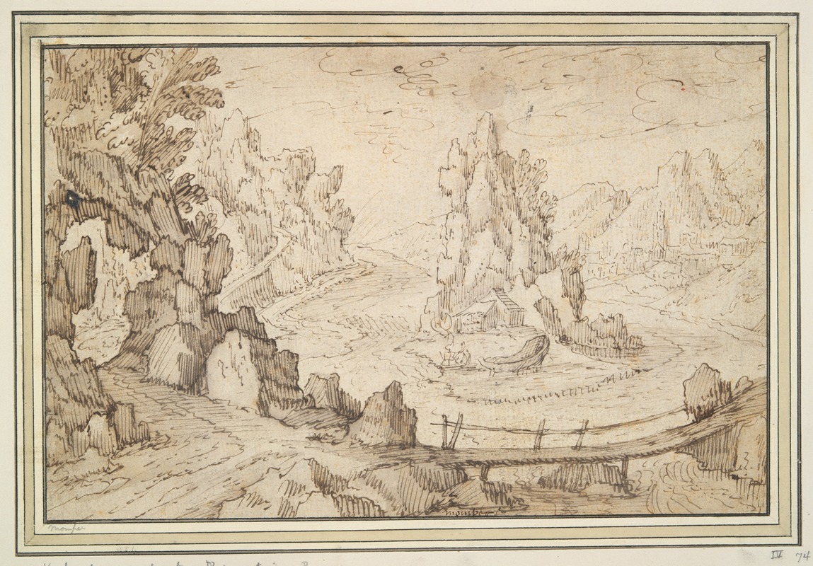 Rocky Landscape with Bridge by Тобиас Верхаект — digital art print download