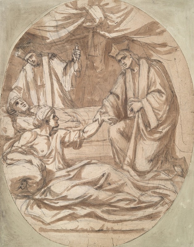Two Cardinals Treating Two Patients by Аноним — digital art print download