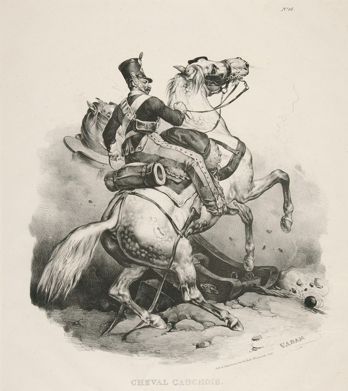 Cheval Cauchois by Виктор Адам — digital art print download