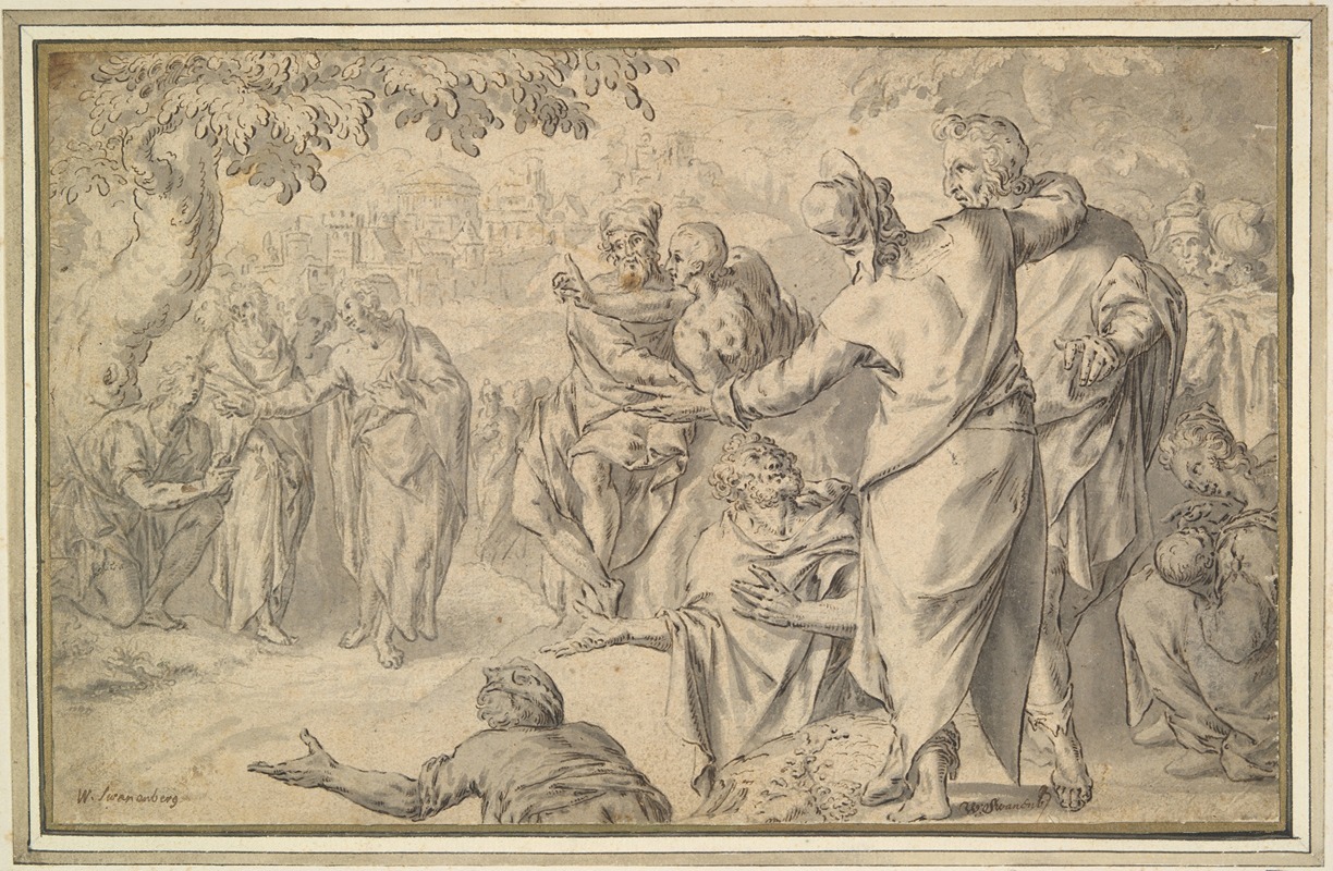 The preaching of St. John the Baptist — Willem Swanenburg