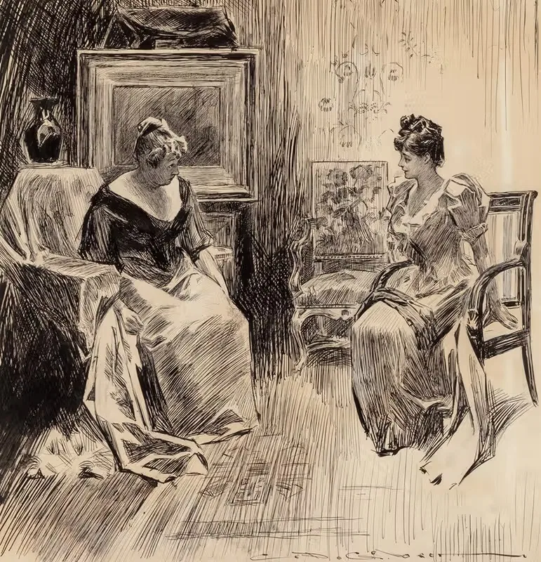 A Kind Suggestion by Charles Dana Gibson, 1893 — digital art print download