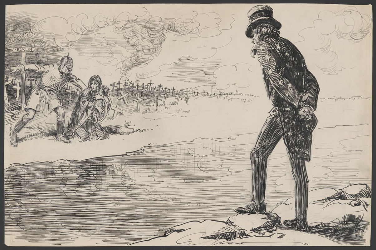 Это действительно начинает его нервировать by Чарльз Дана Гибсон, 1917 — digital art print download
