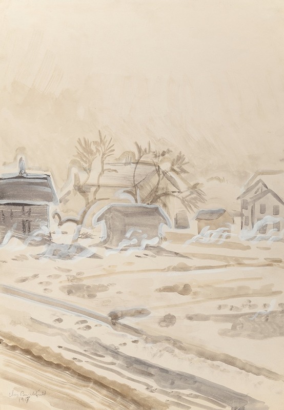 Rising Fog in Winter by Чарльз Эфраим Бёрчфилд, 1917 — digital art print download
