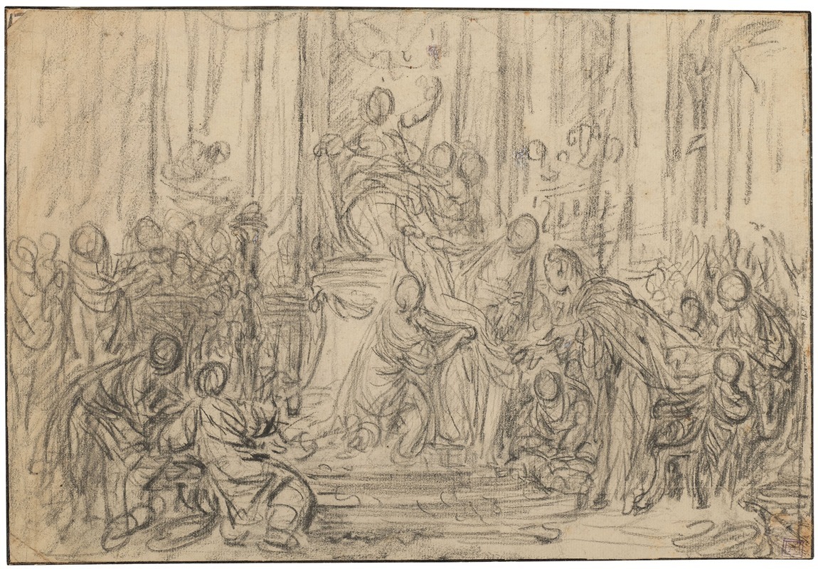 Hécube et Cassandre offrant une étoffe à Minerve by François Boucher — digital art print download