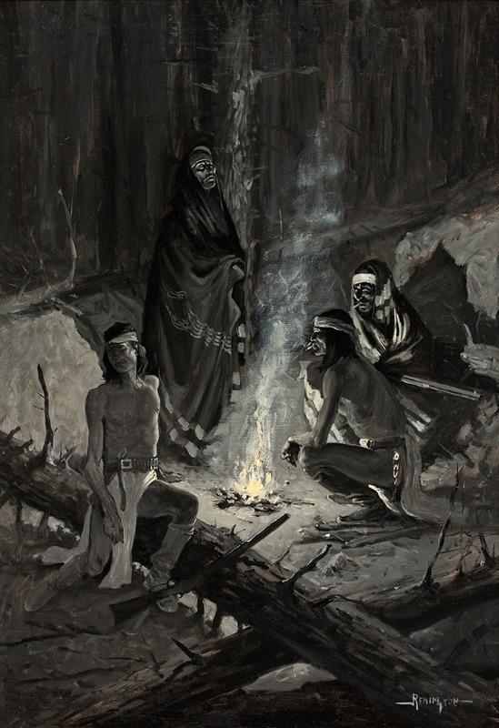 Сигнальный огонь Апачей by Фредерик Ремингтон — digital art print download