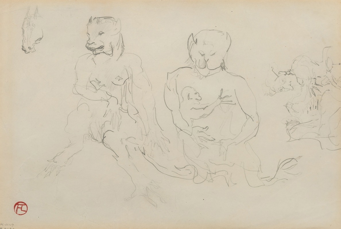 Croquis, Charge by Анри де Тулуз-Лотрек — digital art print download